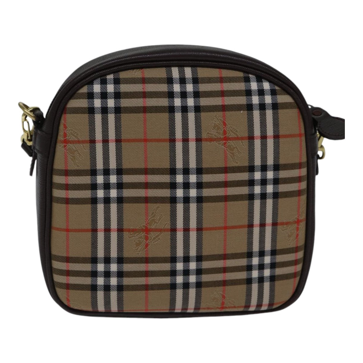 Burberry Nova Check Beige Canvas Shoulder Bag (Pre-Owned)