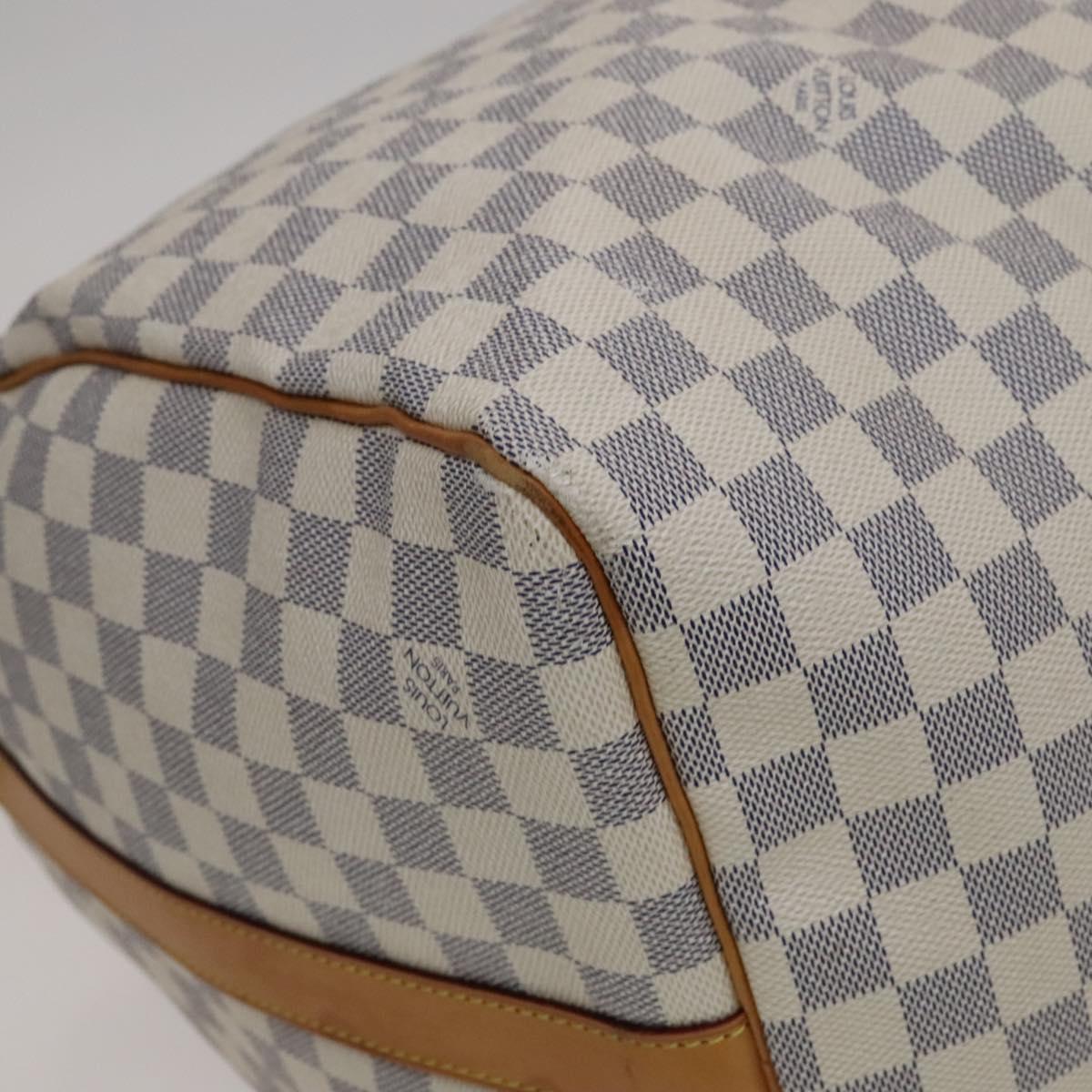Louis Vuitton Keepall Bandouliere 55 White Canvas Travel Bag (Pre-Owned)