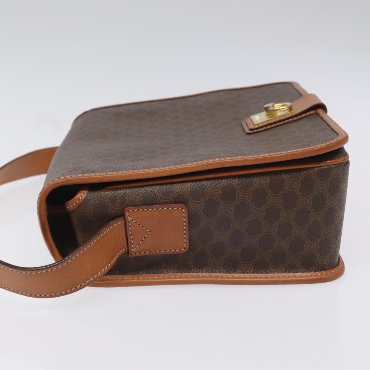 Céline Macadam Brown Canvas Shoulder Bag (Pre-Owned)
