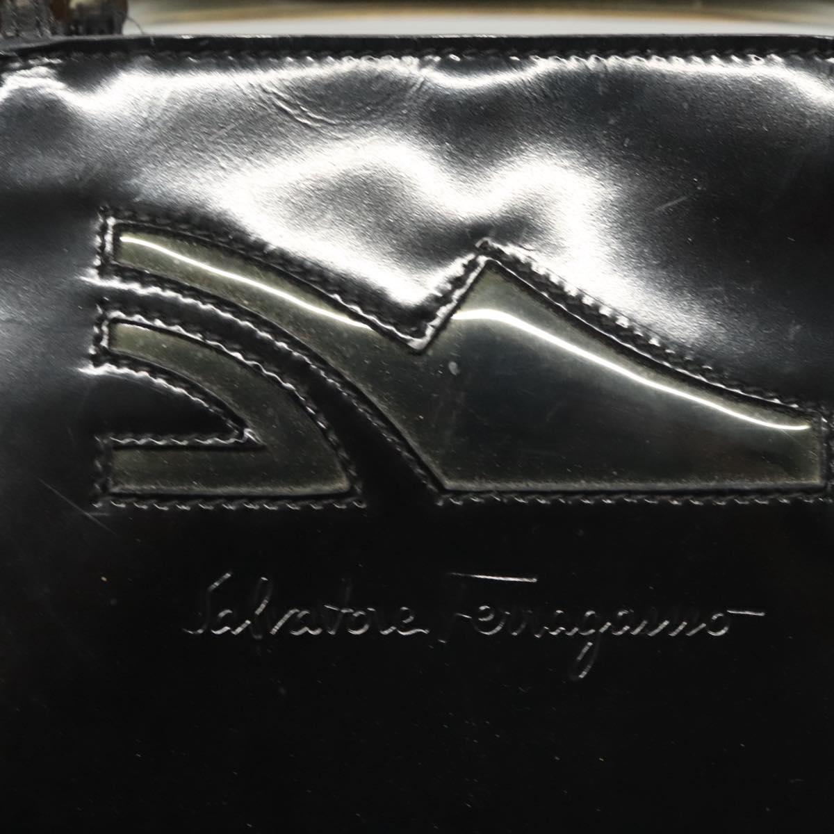 Salvatore Ferragamo Black Patent Leather Handbag (Pre-Owned)