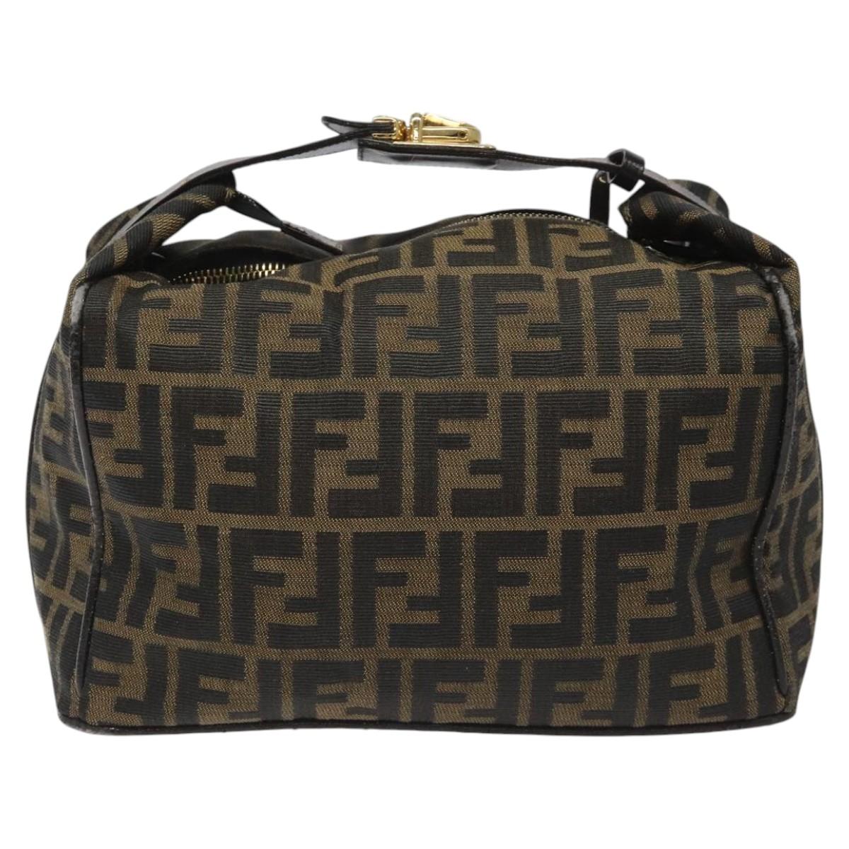 Fendi Zucca Brown Canvas Handbag (Pre-Owned)