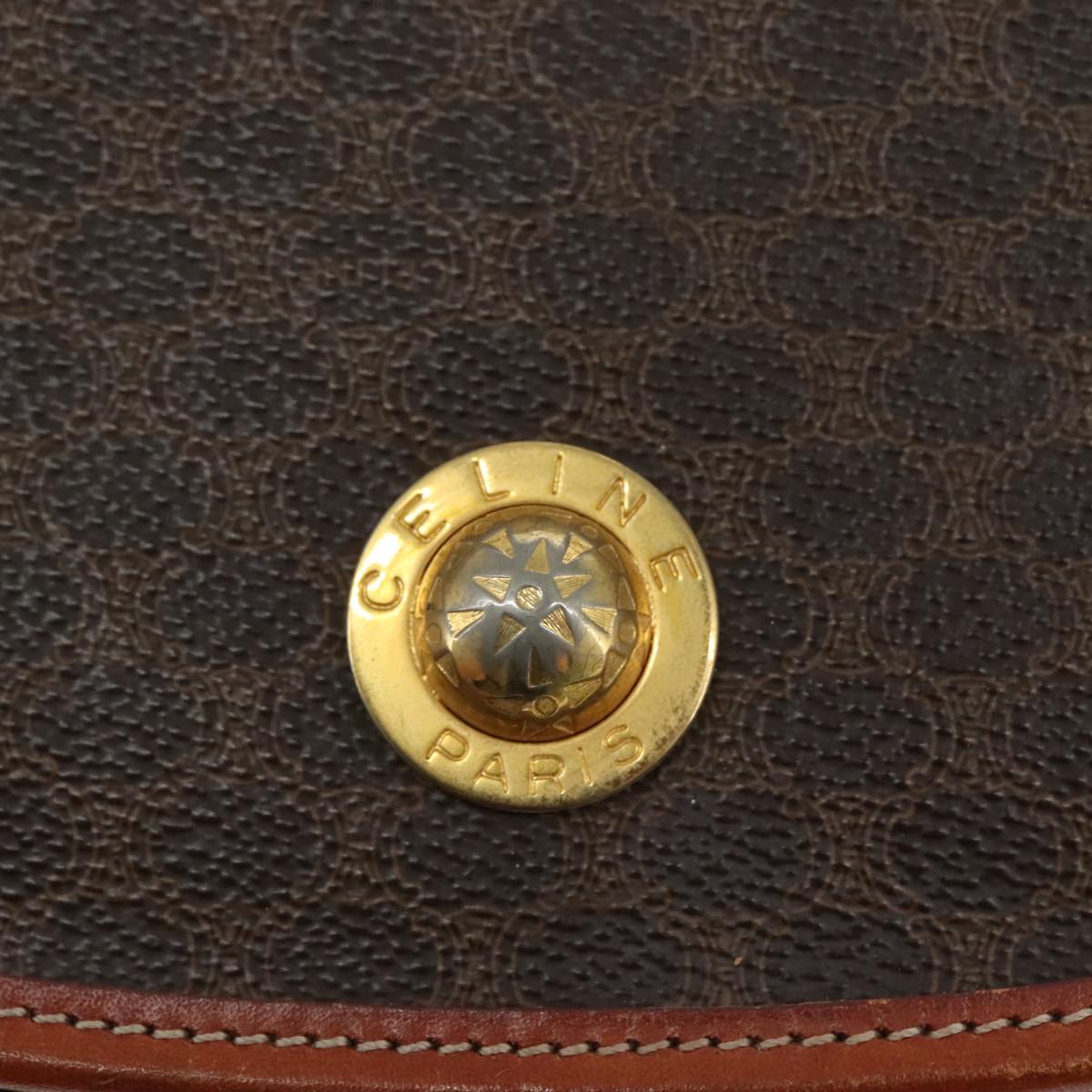 Céline Macadam Brown Canvas Shoulder Bag (Pre-Owned)