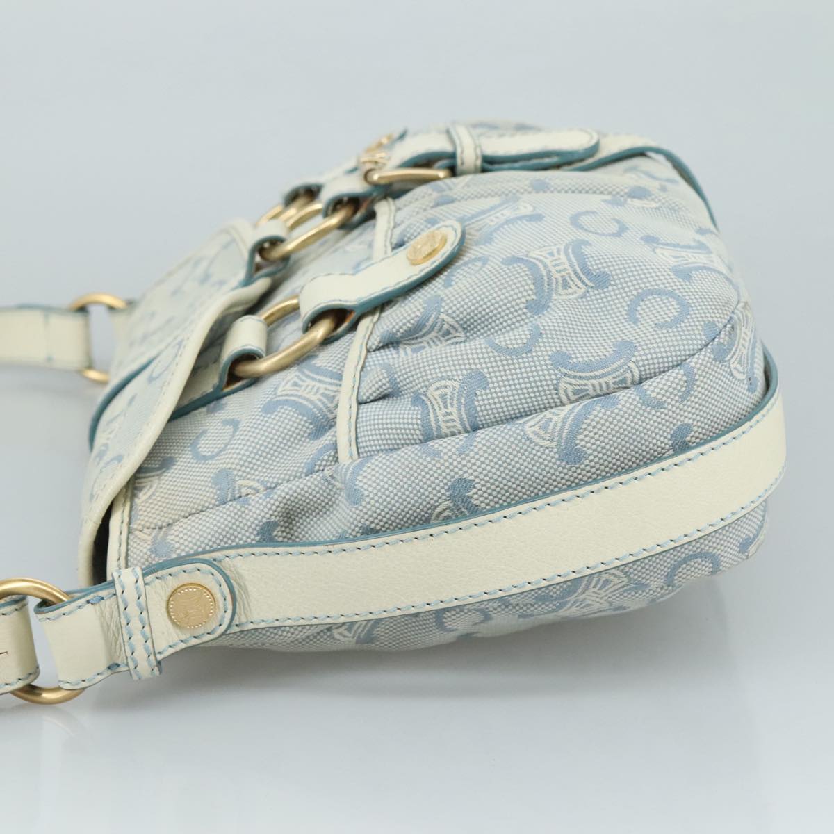 Céline Macadam Blue Canvas Shoulder Bag (Pre-Owned)