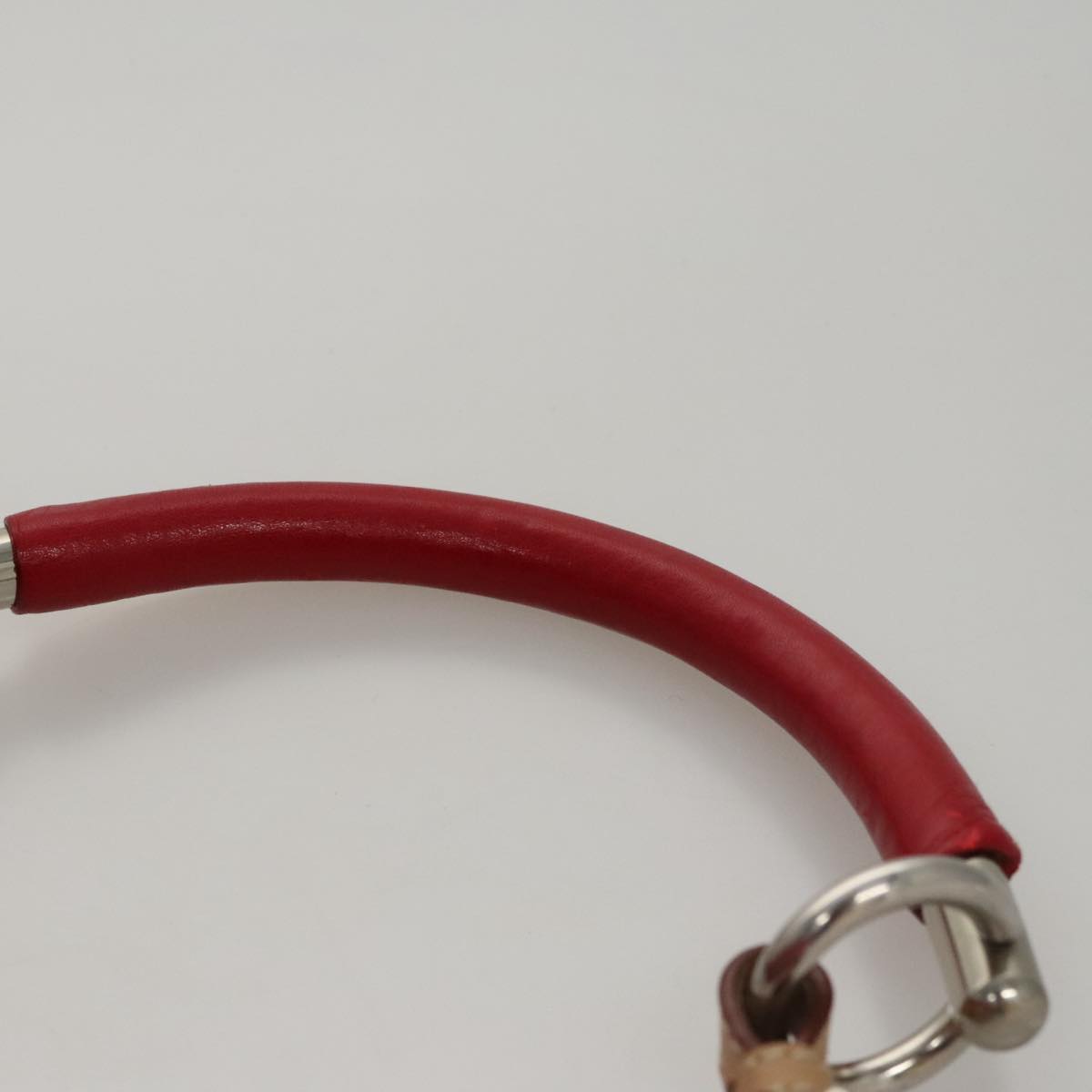 Prada Triangle Logo Red Leather Shoulder Bag (Pre-Owned)