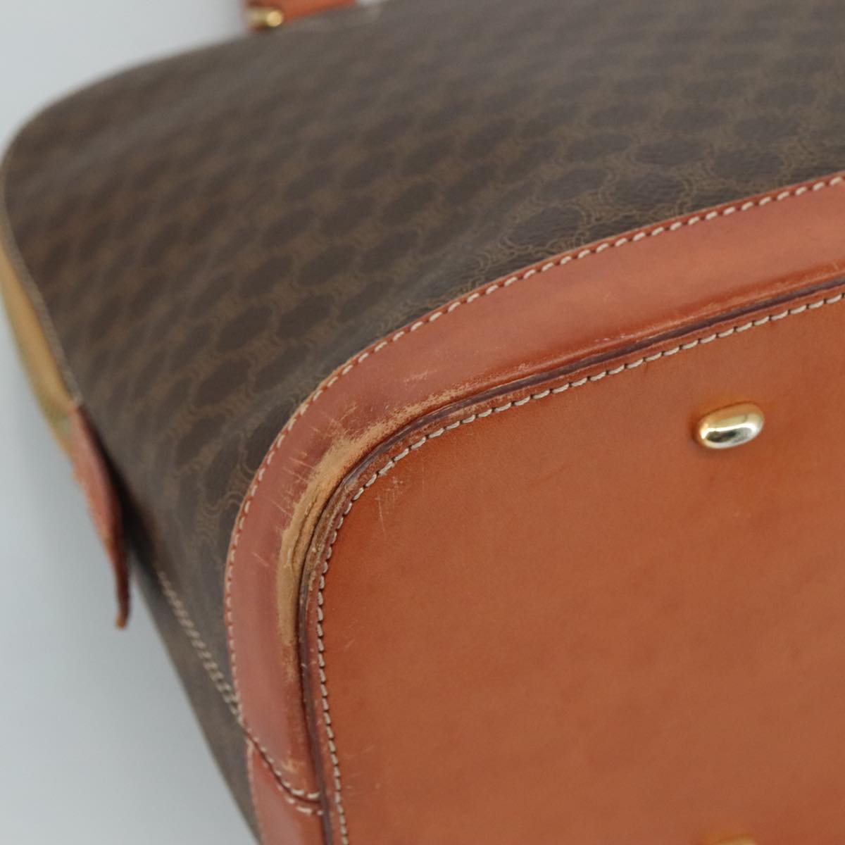 Céline Macadam Brown Canvas Handbag (Pre-Owned)