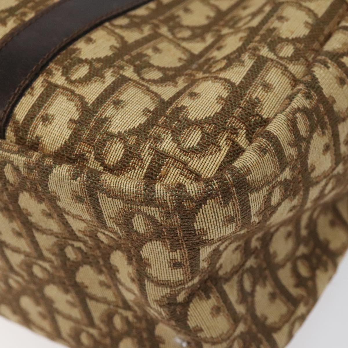 Dior Trotter Brown Canvas Handbag (Pre-Owned)