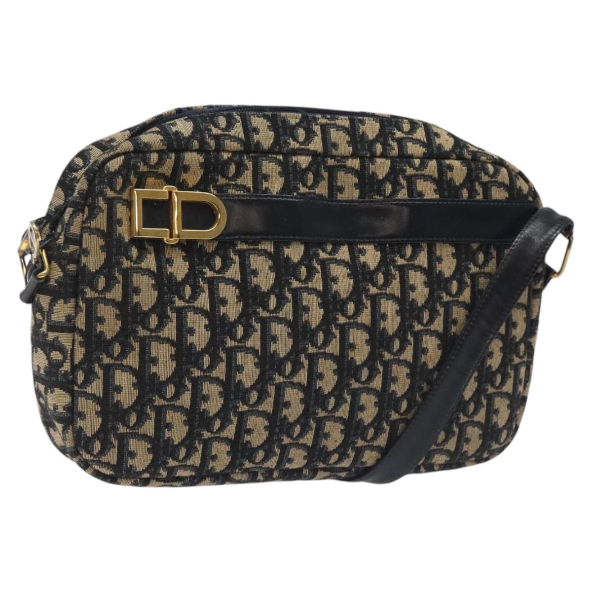Dior 30 Montaigne Navy Canvas Shoulder Bag (Pre-Owned)