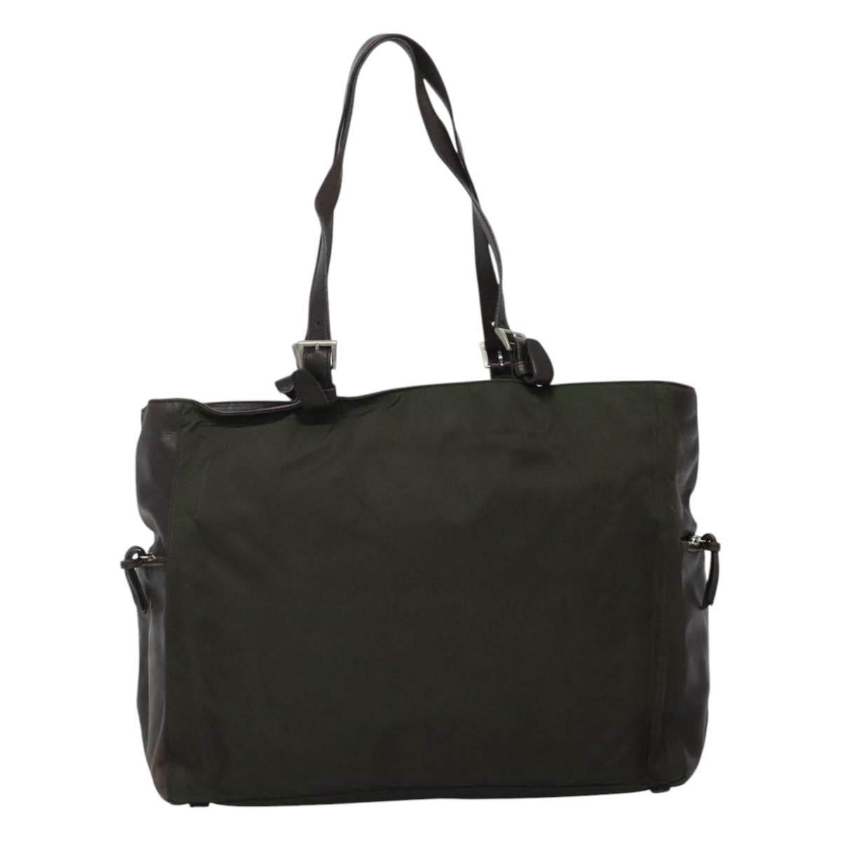 Prada Tessuto Green Synthetic Tote Bag (Pre-Owned)