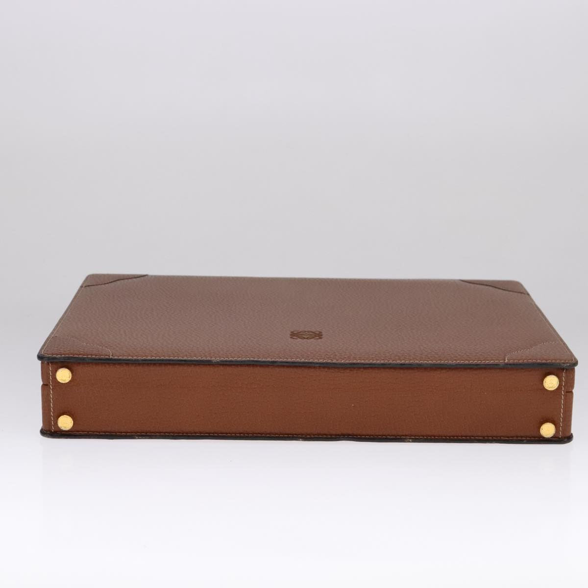 Loewe Brown Leather Briefcase Bag (Pre-Owned)