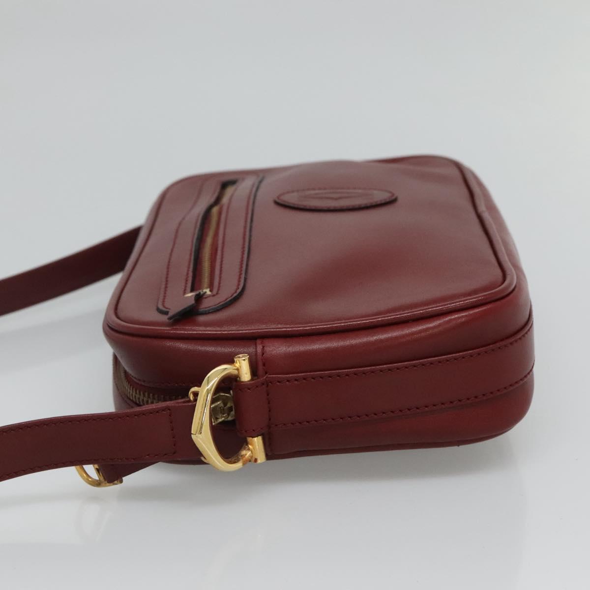 Cartier Must De Cartier Burgundy Leather Shoulder Bag (Pre-Owned)