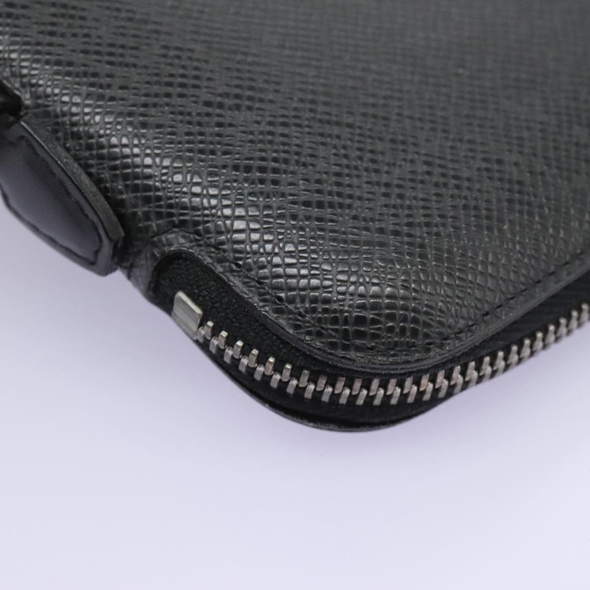 Louis Vuitton Taiga Black Leather Wallet (Pre-Owned)