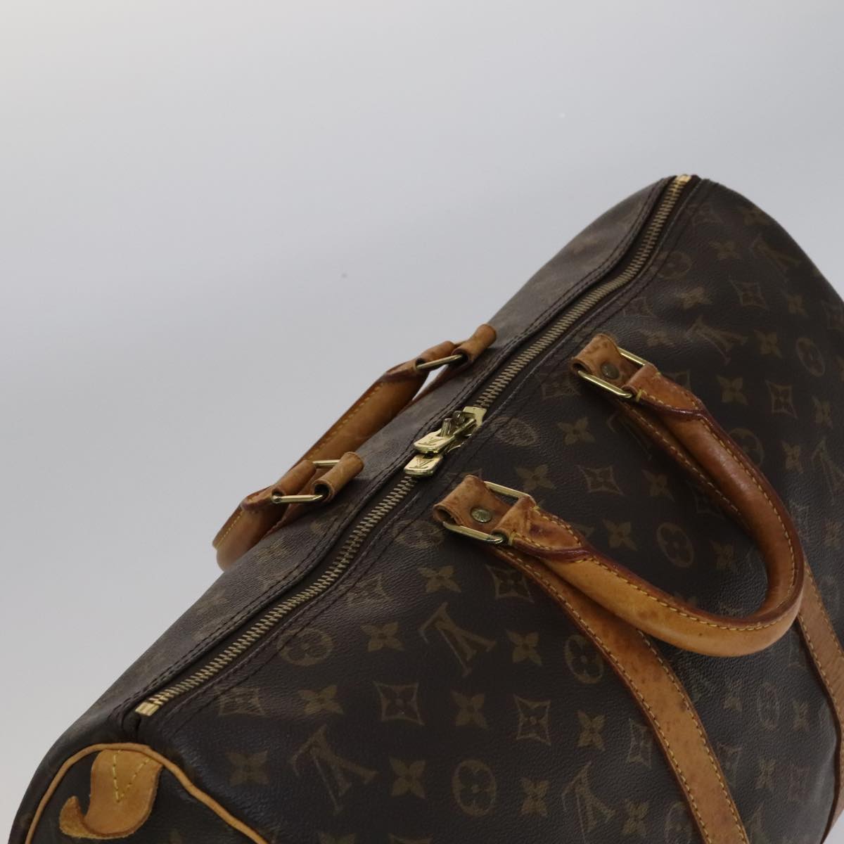 Louis Vuitton Keepall 45 Brown Canvas Travel Bag (Pre-Owned)