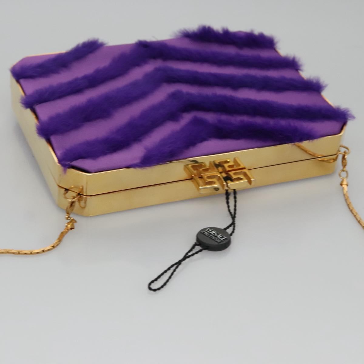 Versace Purple Silk Shoulder Bag (Pre-Owned)