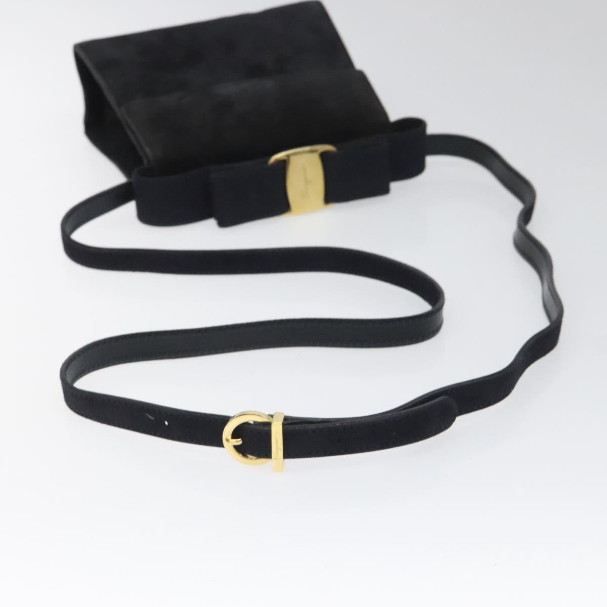 Salvatore Ferragamo Navy Suede Handbag (Pre-Owned)