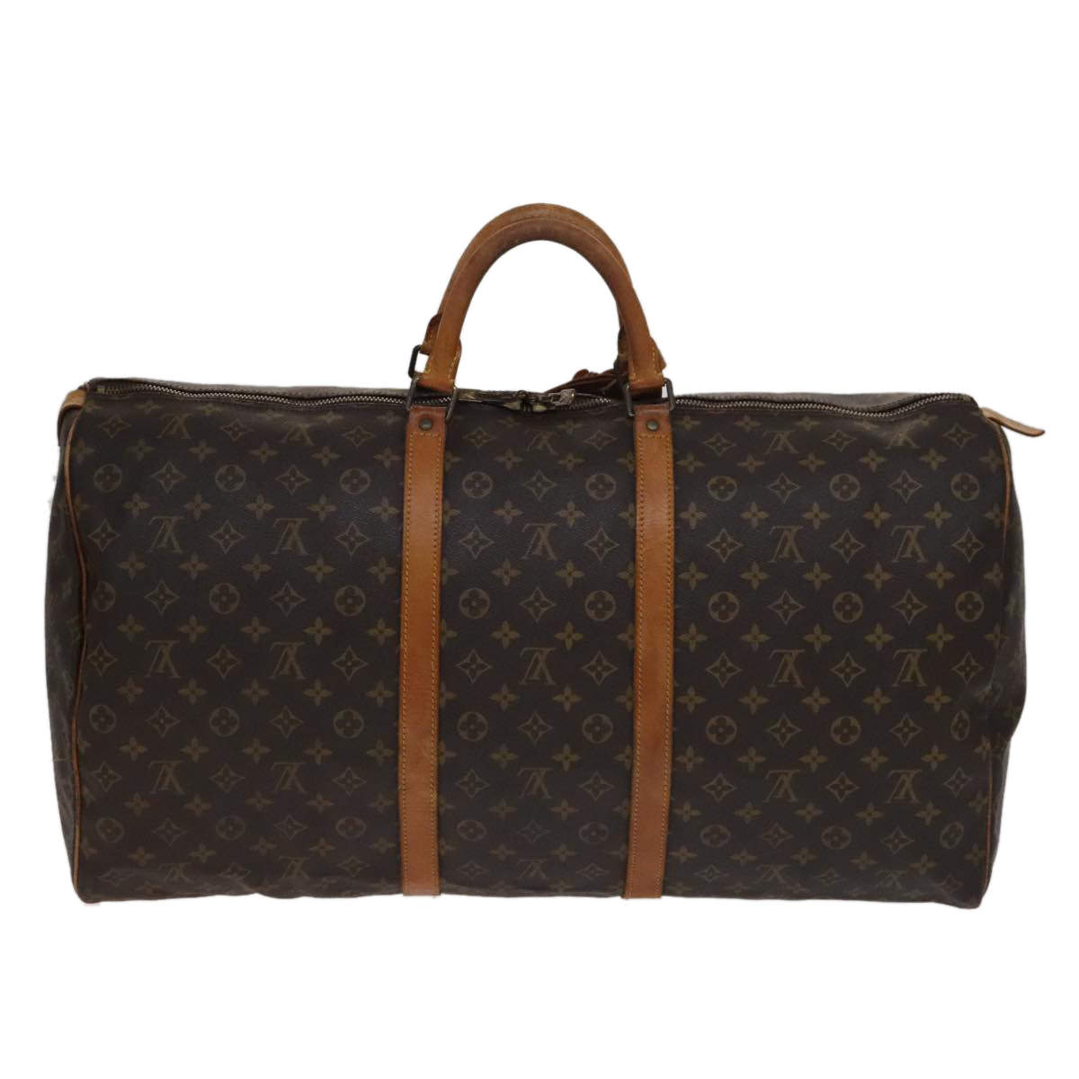 Louis Vuitton Keepall 60 Brown Canvas Travel Bag (Pre-Owned)