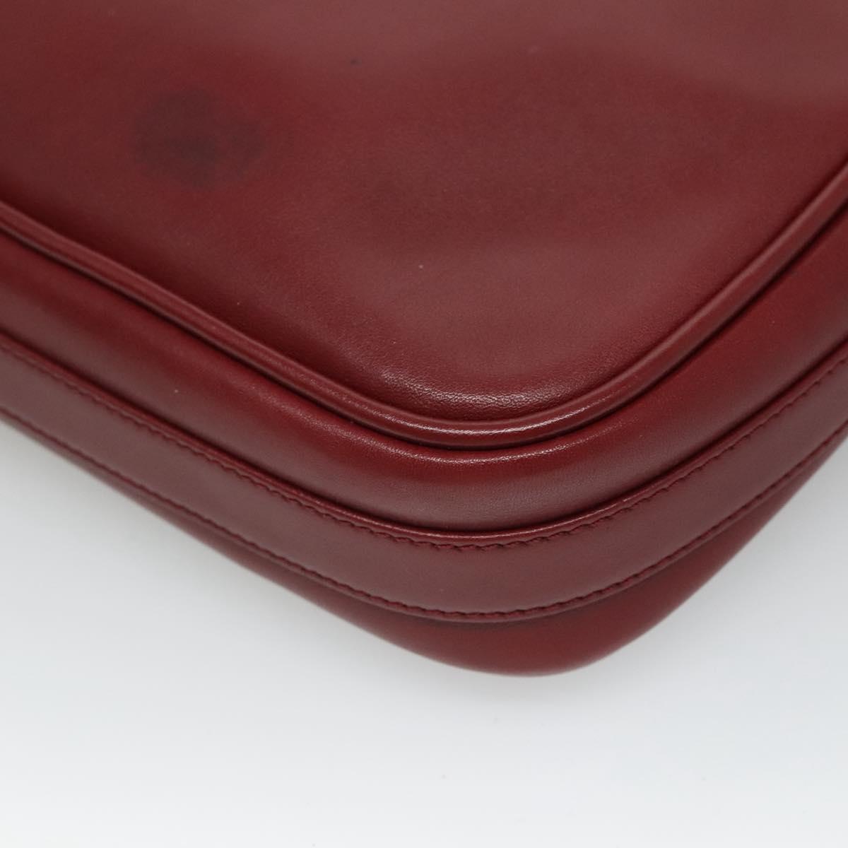 Cartier Must De Cartier Burgundy Leather Shoulder Bag (Pre-Owned)