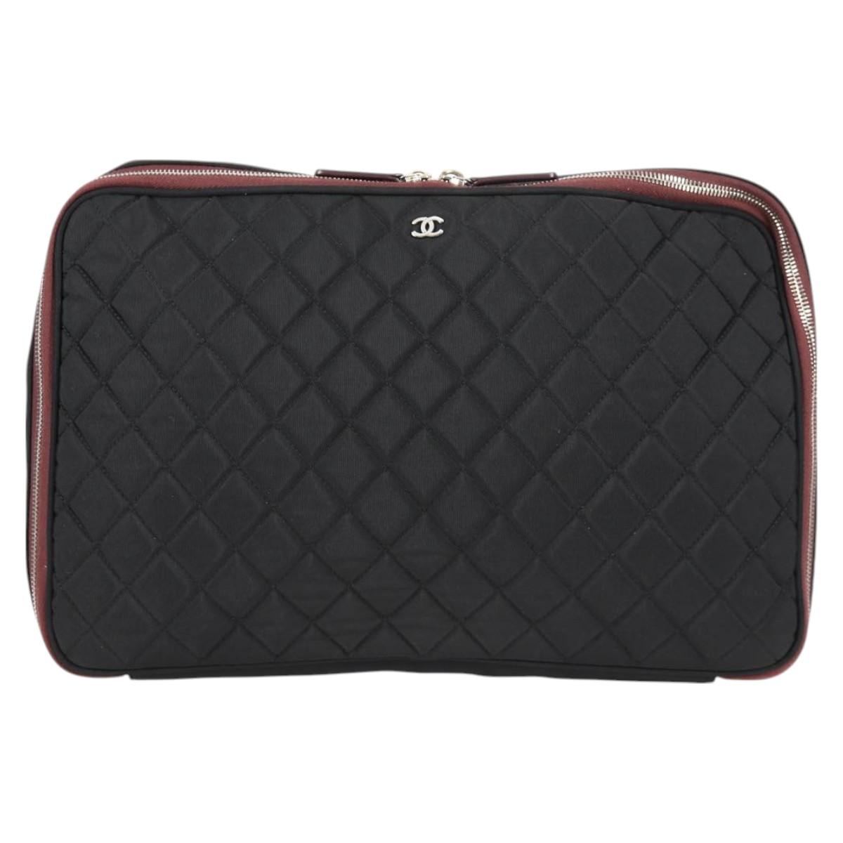 Chanel Cc Black Nylon Clutch Bag (Pre-Owned)