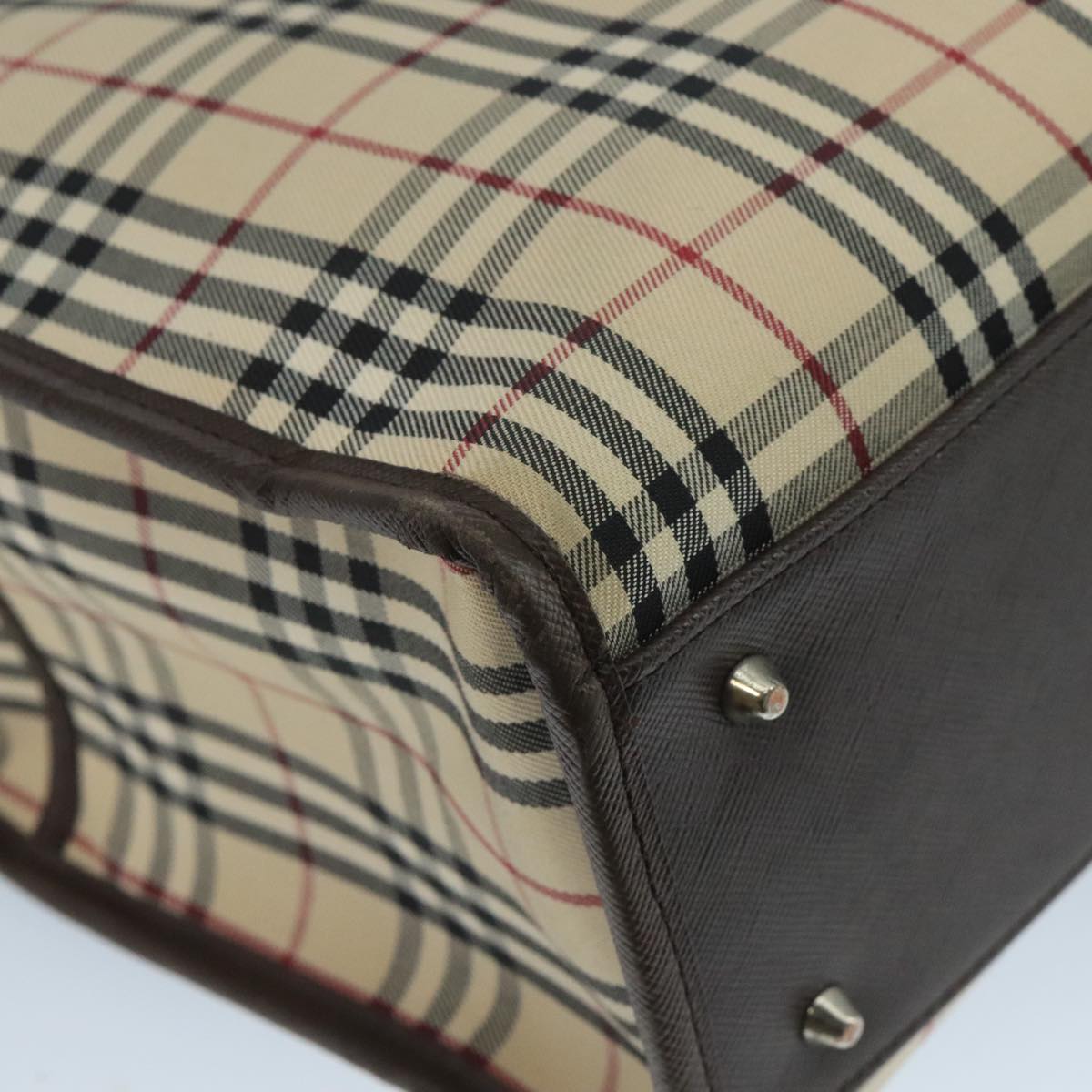 Burberry Nova Check Beige Canvas Tote Bag (Pre-Owned)