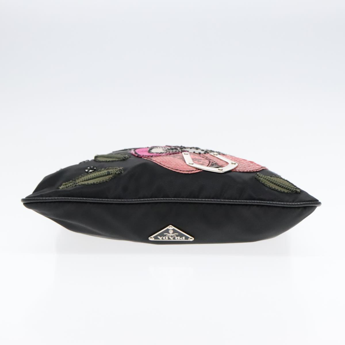 Prada Re-Edition Black Canvas Shoulder Bag (Pre-Owned)