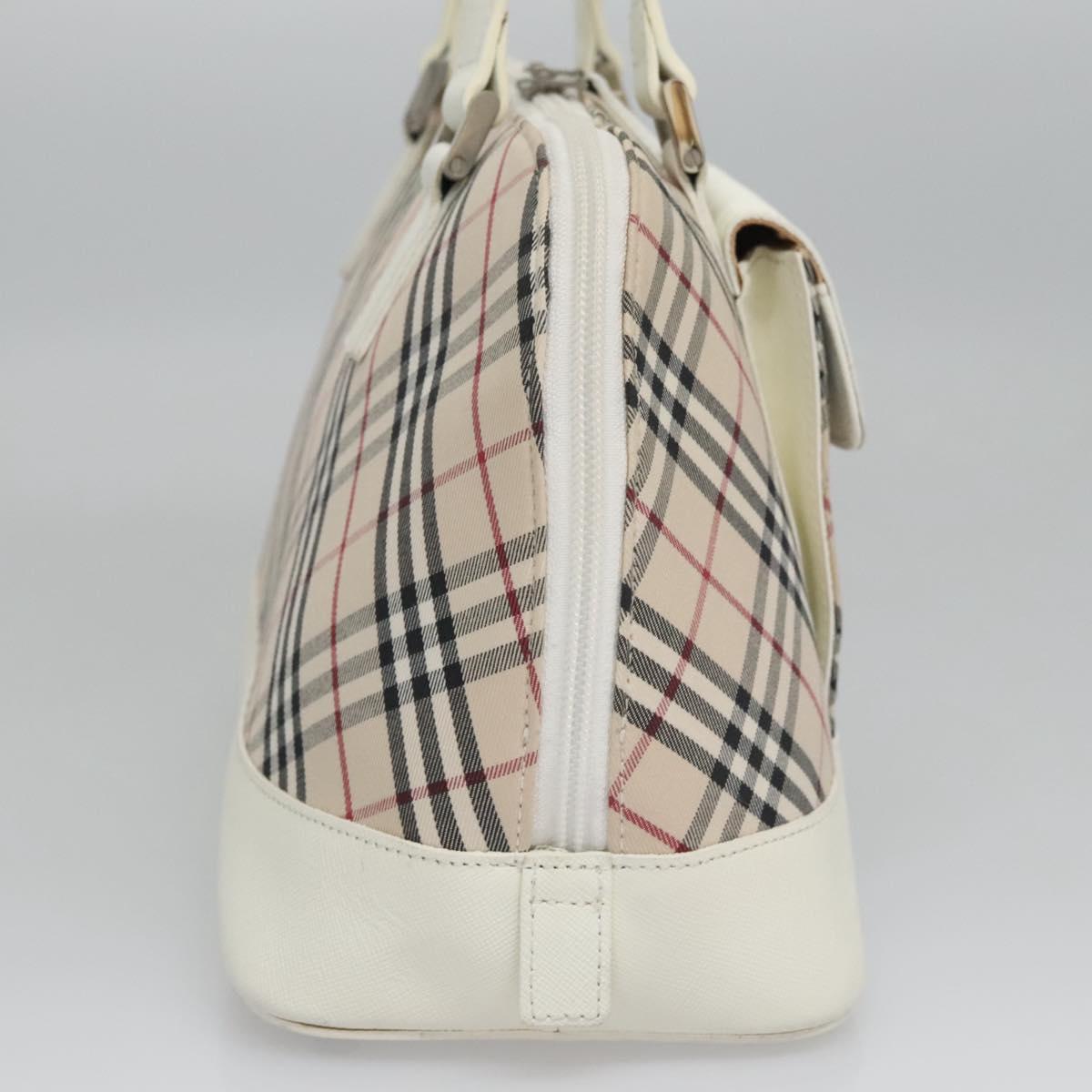 Burberry Nova Check Beige Canvas Handbag (Pre-Owned)