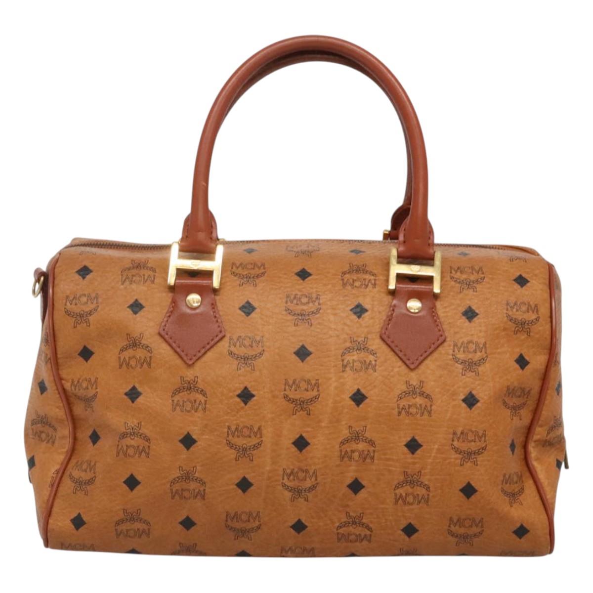 MCM Visetos Brown Canvas Travel Bag (Pre-Owned)