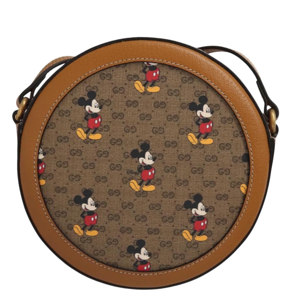 Gucci Disney X Gucci Beige Wicker Shoulder Bag (Pre-Owned)