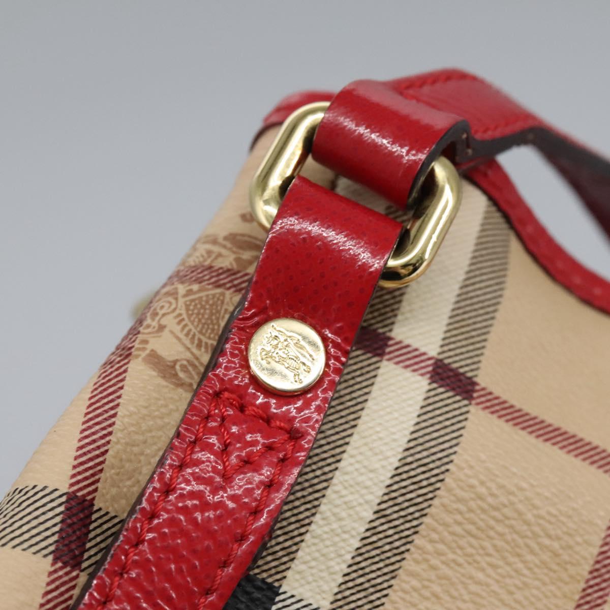Burberry Nova Check Beige Canvas Shoulder Bag (Pre-Owned)