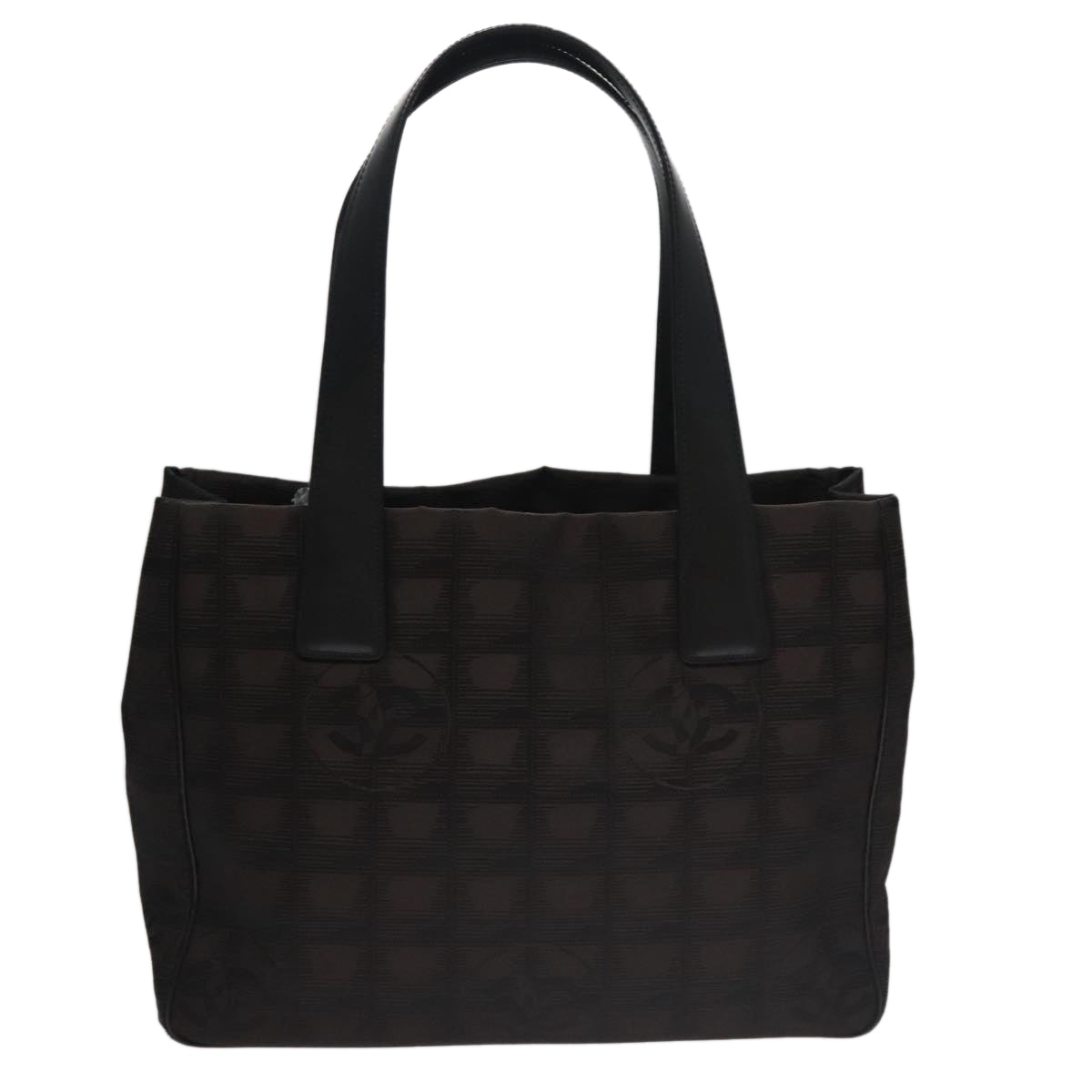 Chanel Travel Line Brown Synthetic Tote Bag (Pre-Owned)