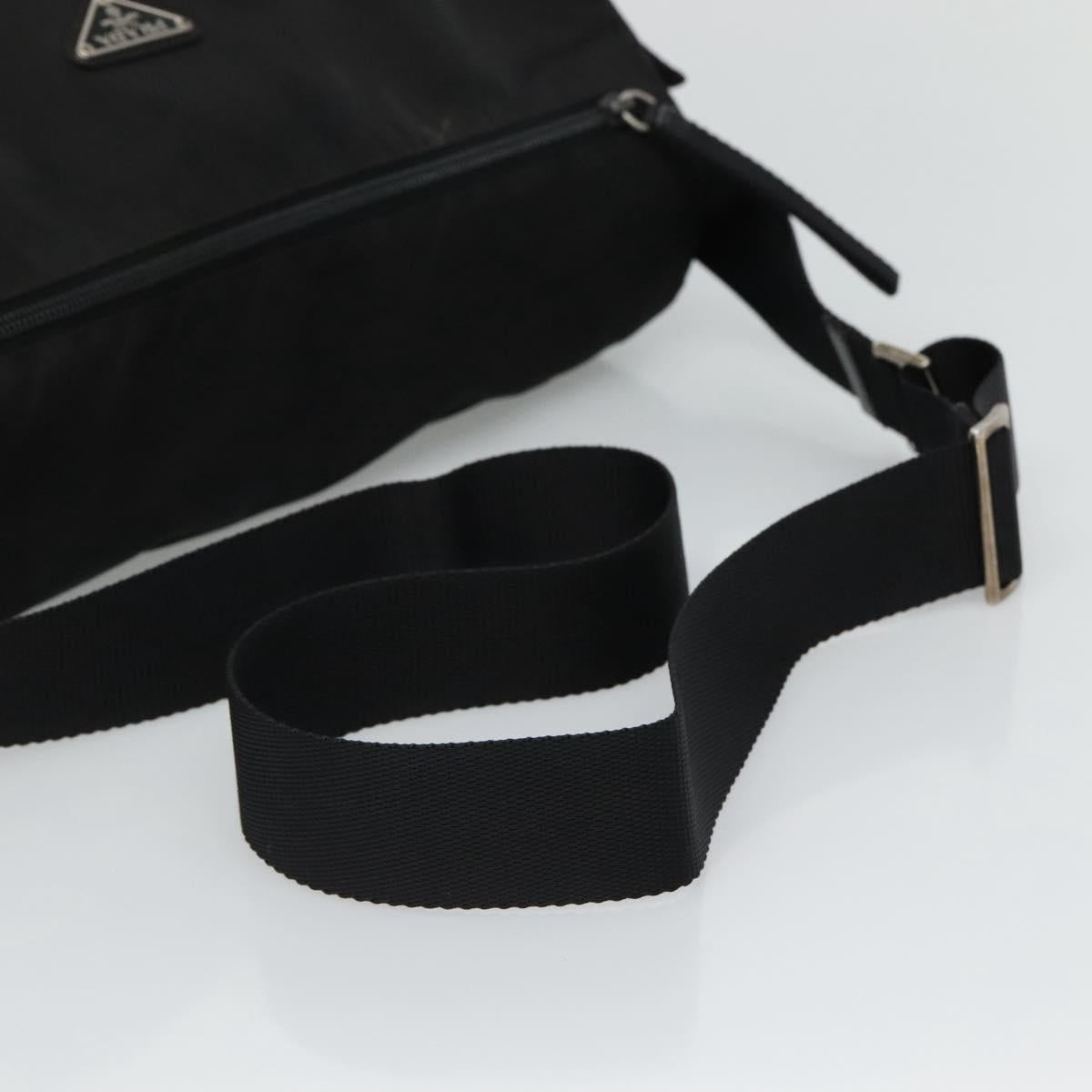 Prada Vela Black Synthetic Shoulder Bag (Pre-Owned)