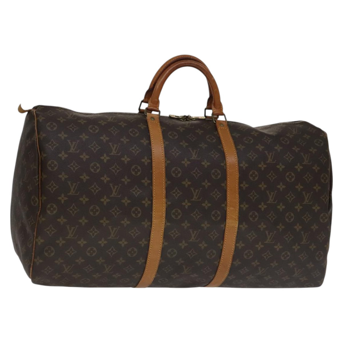 Louis Vuitton Keepall 60 Brown Canvas Travel Bag (Pre-Owned)