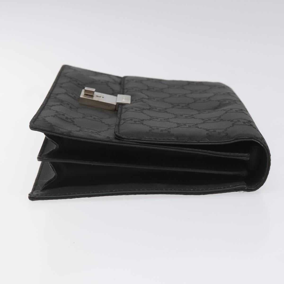 Gucci Gg Canvas Black Canvas Clutch Bag (Pre-Owned)