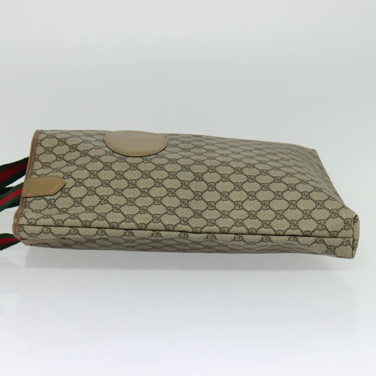 Gucci Sherry Beige Canvas Tote Bag (Pre-Owned)