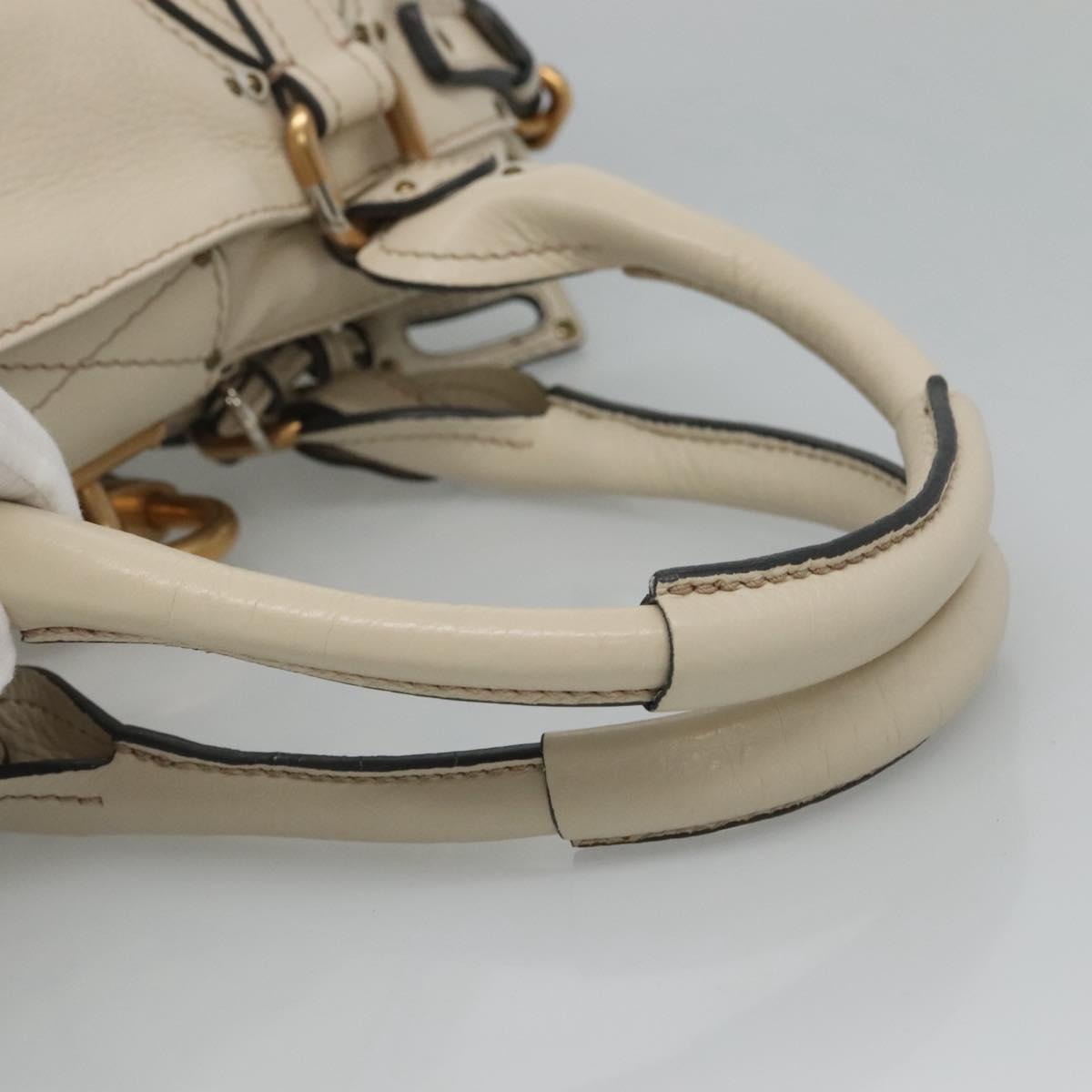Chloé Paddington White Leather Handbag (Pre-Owned)