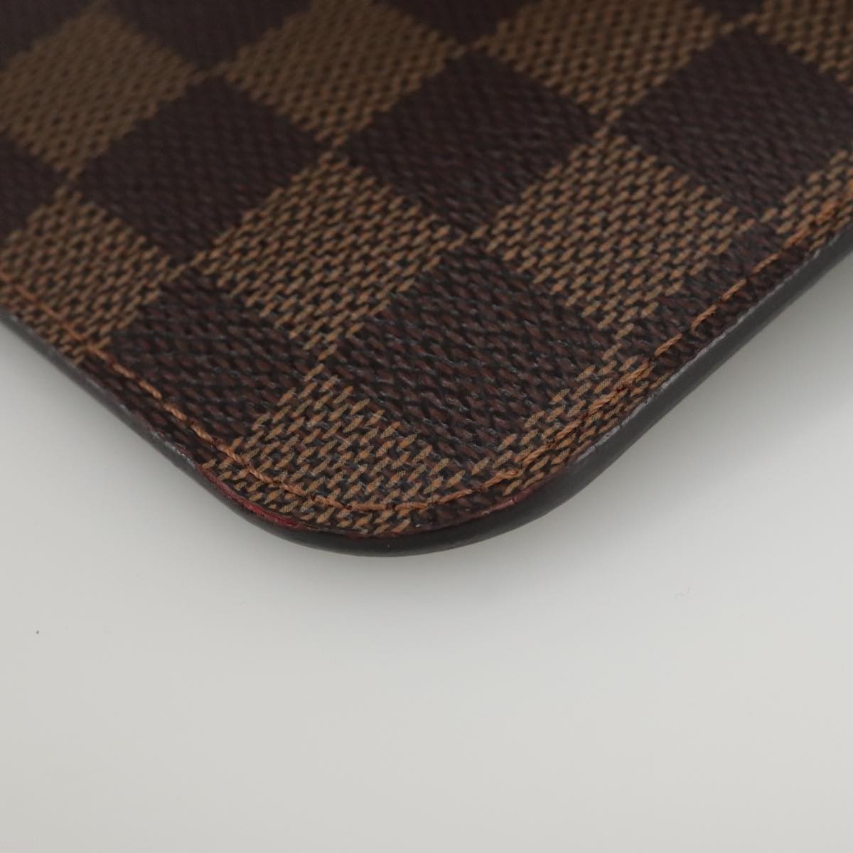 Louis Vuitton Neverfull Pouch Brown Canvas Clutch Bag (Pre-Owned)