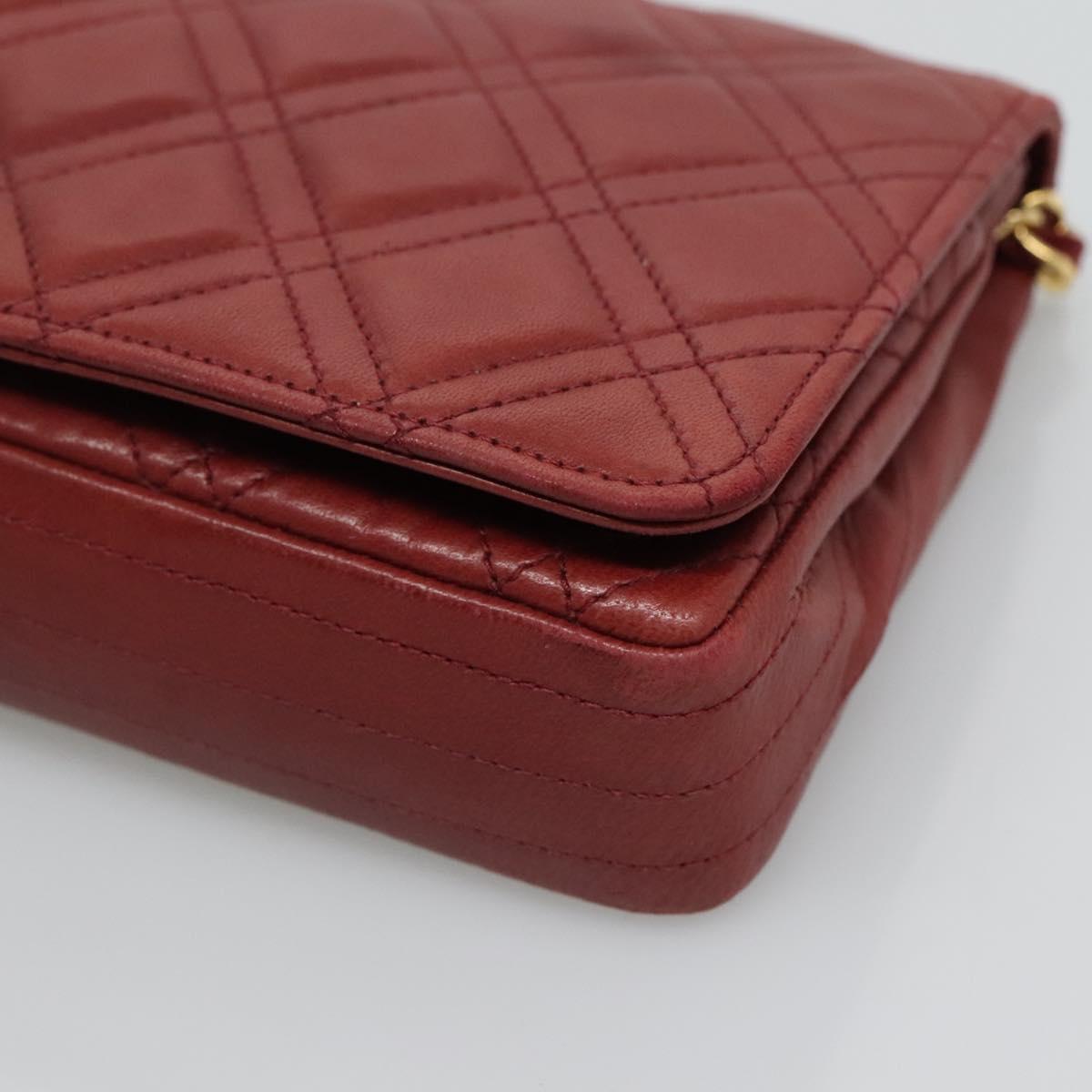 Chanel Single Flap Red Leather Shoulder Bag (Pre-Owned)