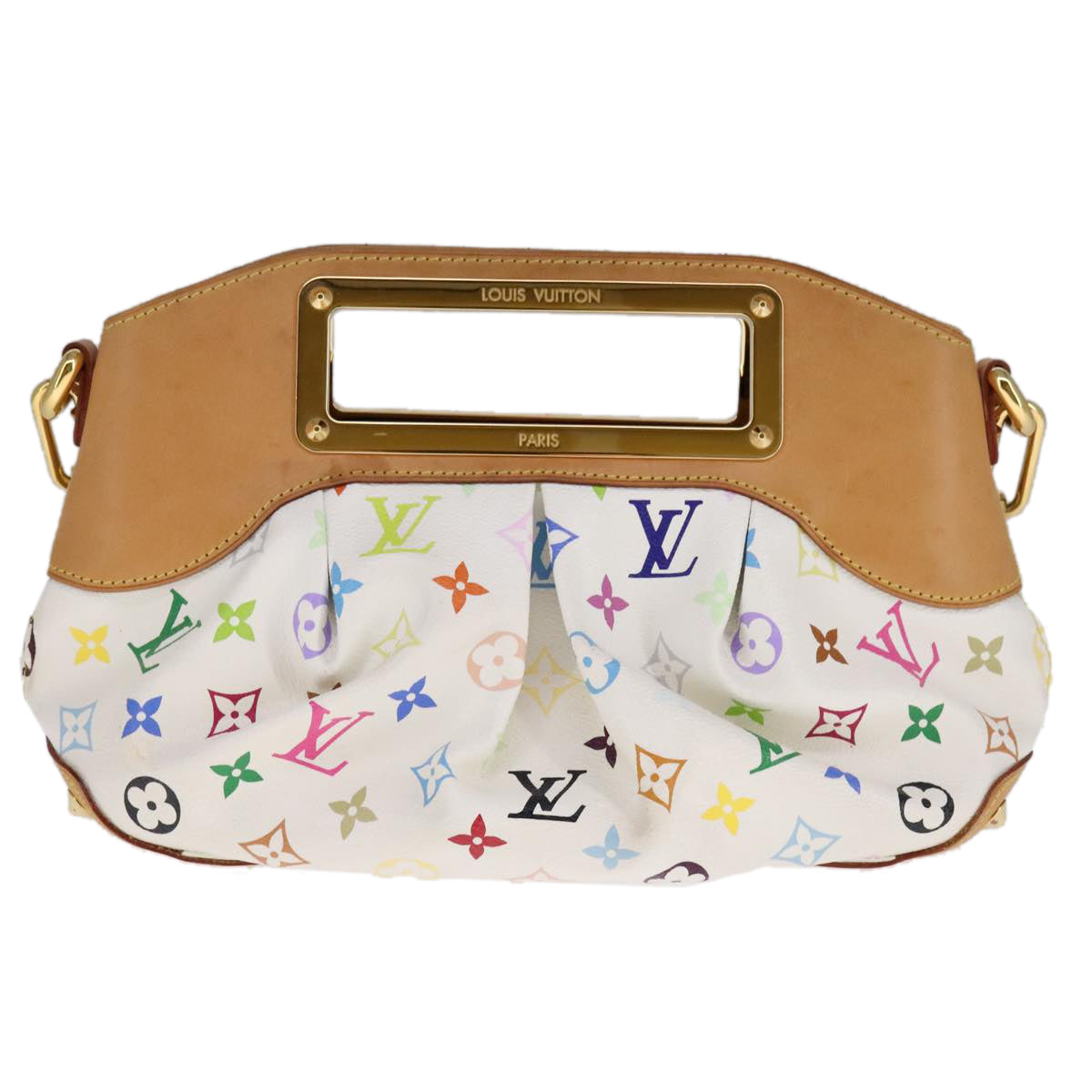 Louis Vuitton Judy White Canvas Shoulder Bag (Pre-Owned)