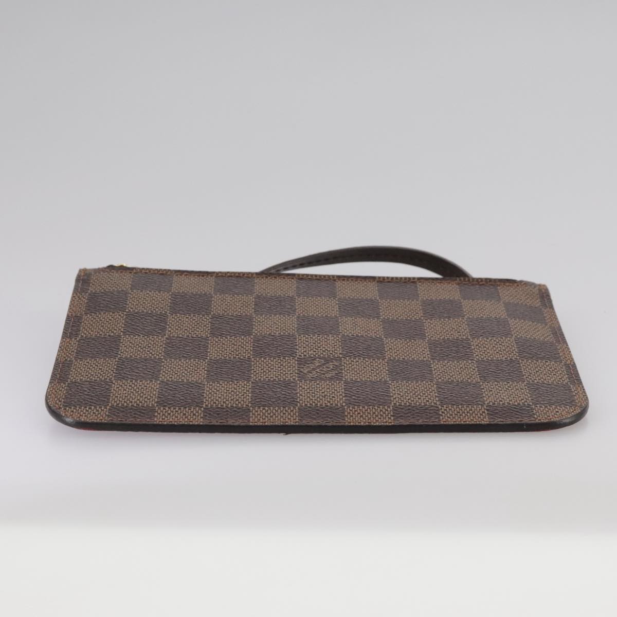 Louis Vuitton Neverfull Pouch Brown Canvas Clutch Bag (Pre-Owned)