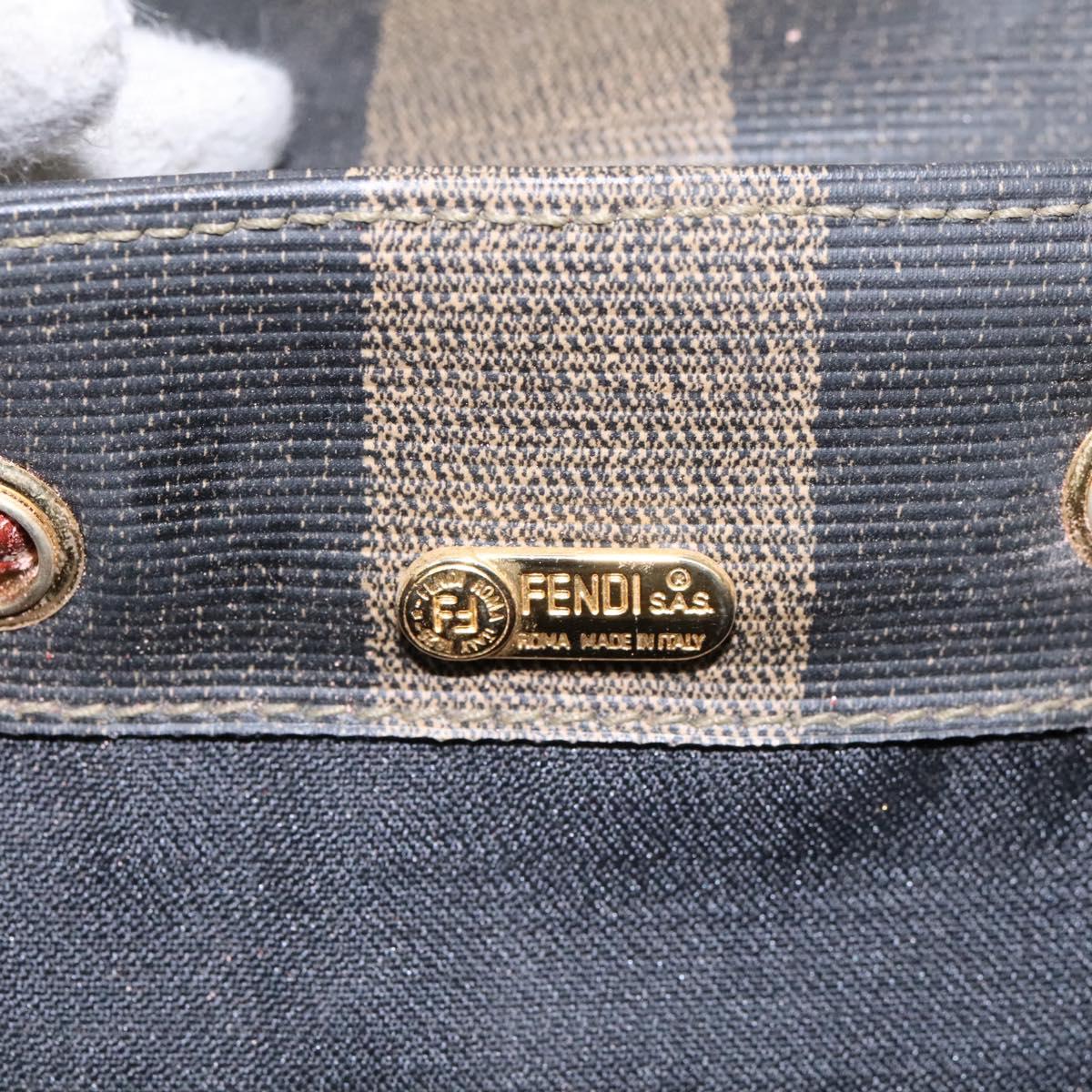 Fendi Pequin Brown Canvas Backpack Bag (Pre-Owned)