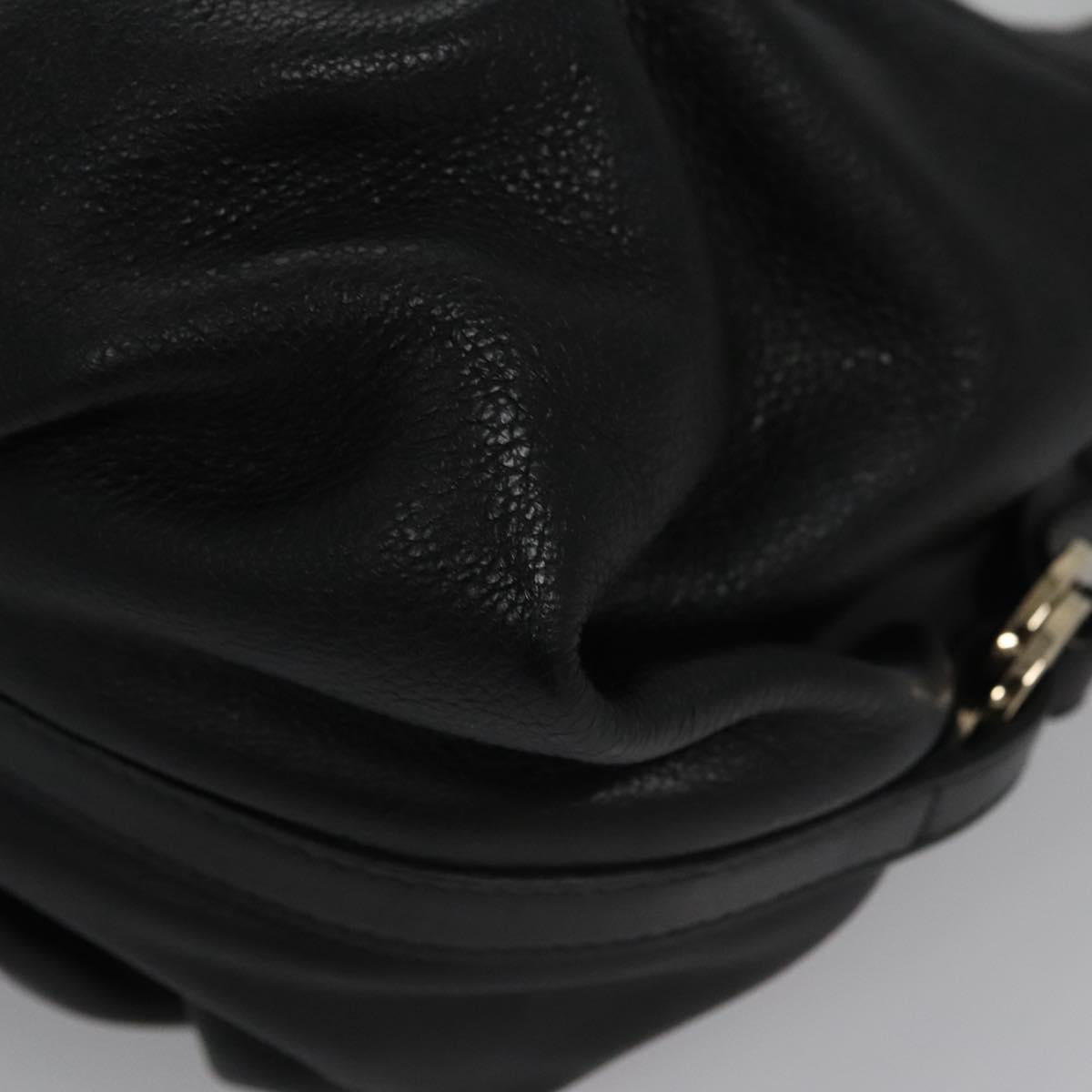 Bulgari Chandra Black Leather Handbag (Pre-Owned)