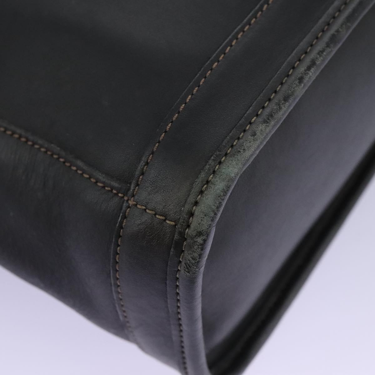 Coach Black Leather Handbag (Pre-Owned)