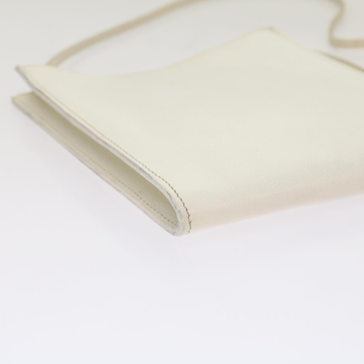 Hermès White Leather Shoulder Bag (Pre-Owned)