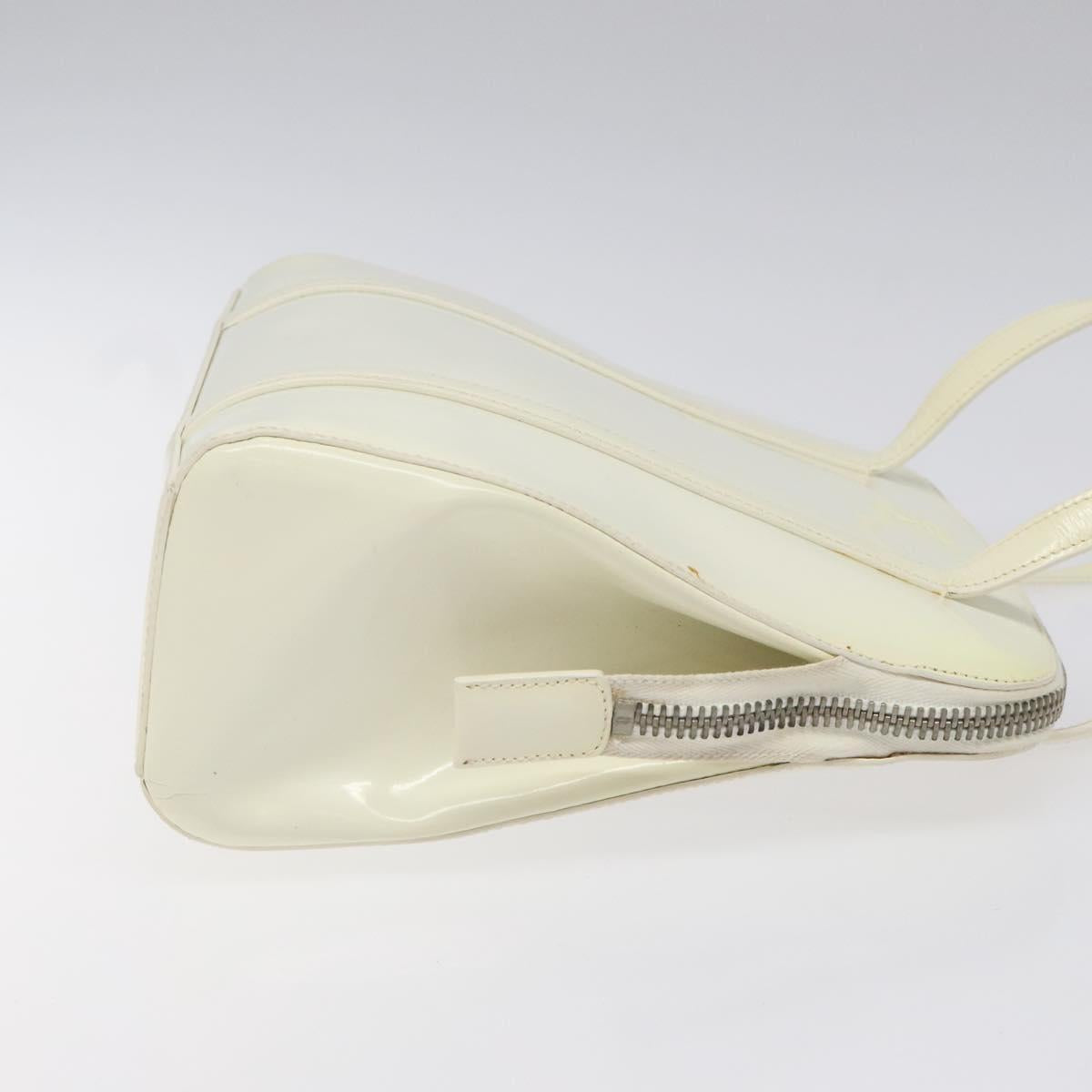 Prada White Patent Leather Handbag (Pre-Owned)