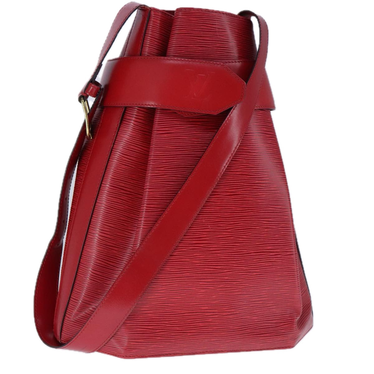 Louis Vuitton Sac D'épaule Red Leather Shoulder Bag (Pre-Owned)