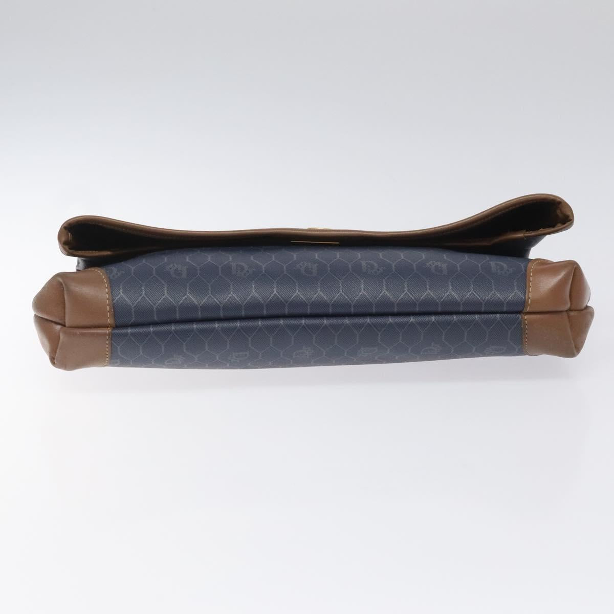 Dior Honeycomb Navy Canvas Clutch Bag (Pre-Owned)