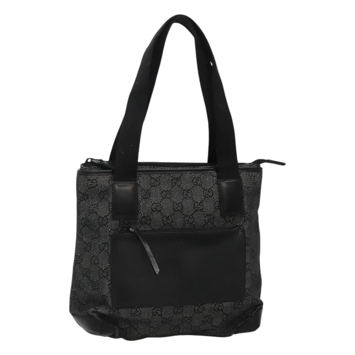 Gucci Gg Canvas Black Canvas Tote Bag (Pre-Owned)