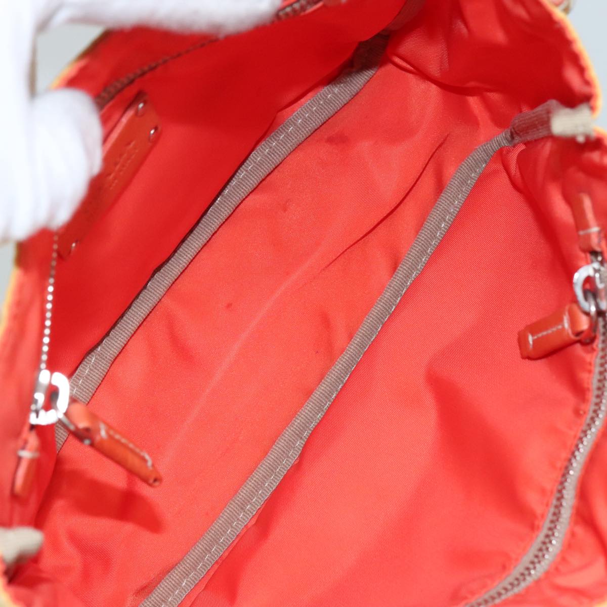 Prada Tessuto Yellow Canvas Handbag (Pre-Owned)