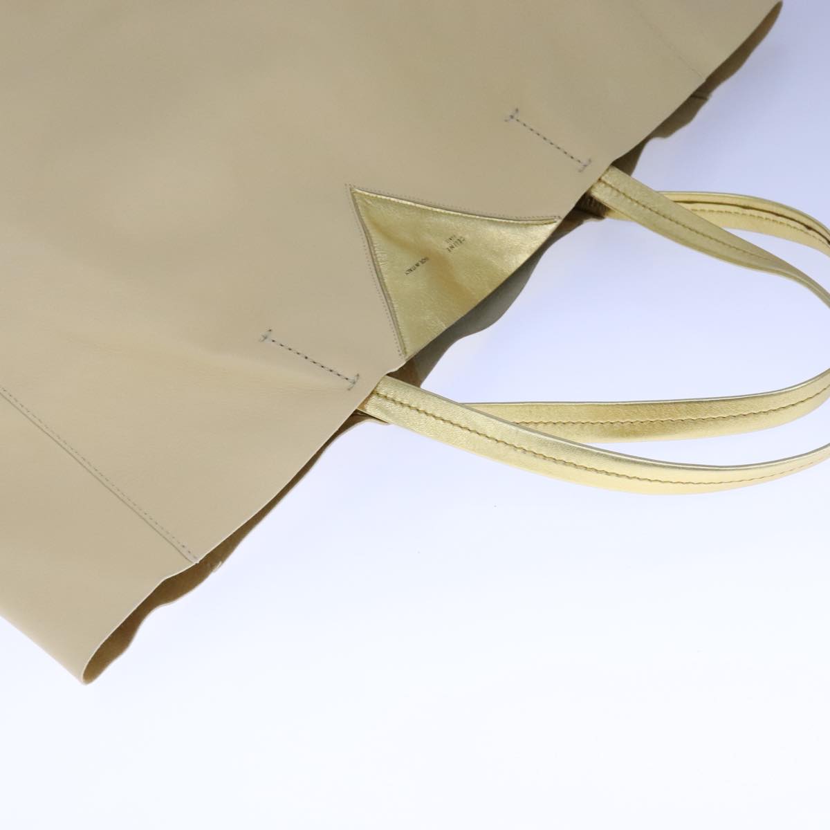 Céline Cabas Beige Leather Tote Bag (Pre-Owned)