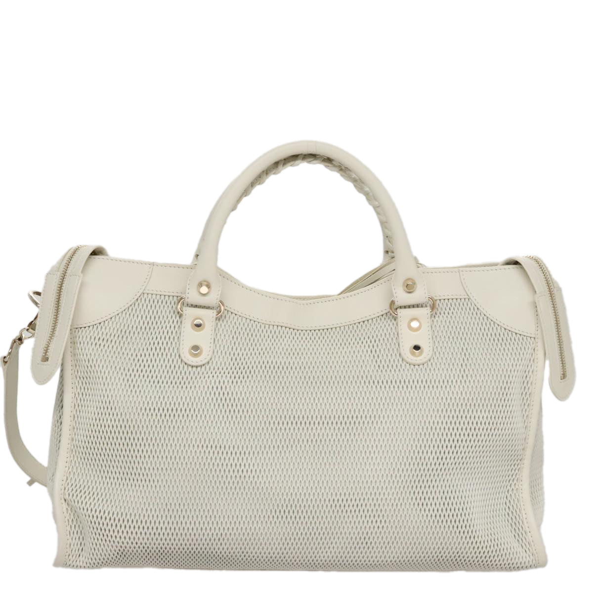 Balenciaga City White Leather Handbag (Pre-Owned)