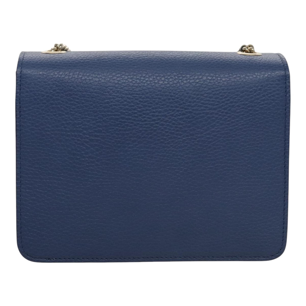 Gucci Interlocking Blue Leather Shoulder Bag (Pre-Owned)