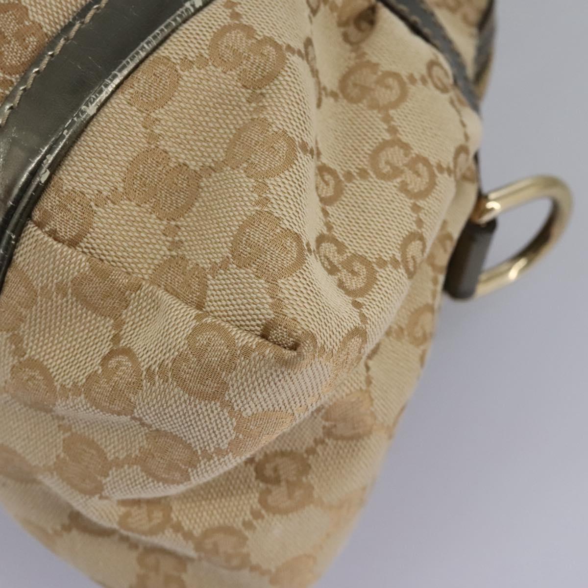Gucci Bamboo Beige Canvas Handbag (Pre-Owned)